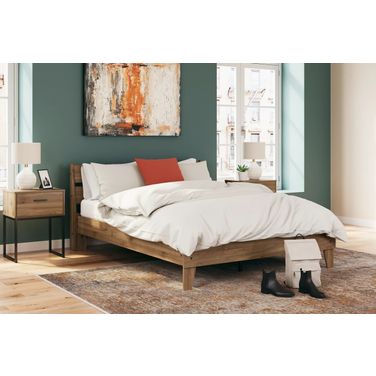 Deanlow Platform Panel Bedroom Set In Honey