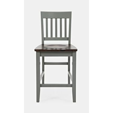 Decatur Lane Counter Stool Set of 2 In Grey