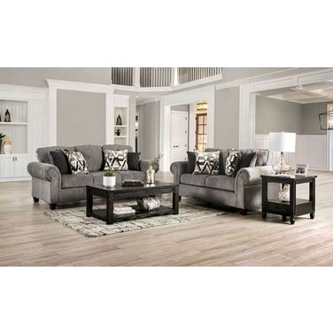 Delgada Graphite Living Room Set
