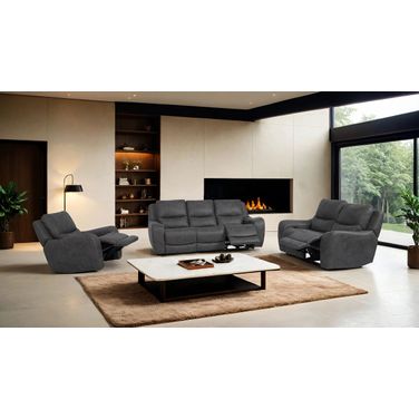 Demetrius Power Living Room Set In Dark Gray