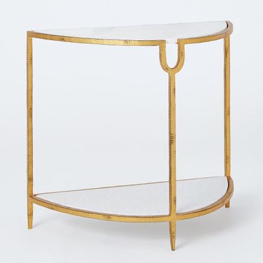 Demilune Side Table In Gold
