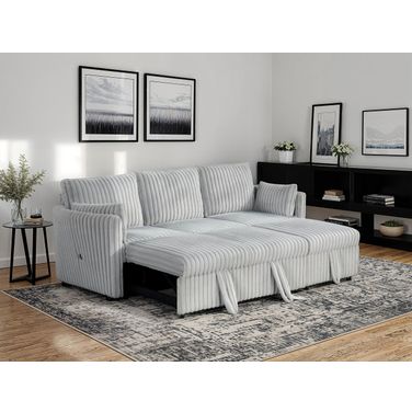 Denholme Sectional with Pull Out In Gray