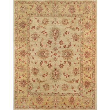 Denver Hand-Knotted Lamb's Wool Area Rug- 5' 9" x 7' 6" In Beige