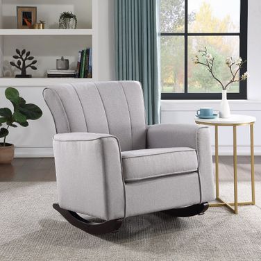 Denzell Rocking Chair In Light Gray