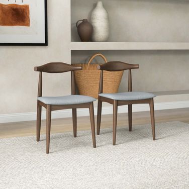 Destiny Grey Fabric Dining Chair Set of 2