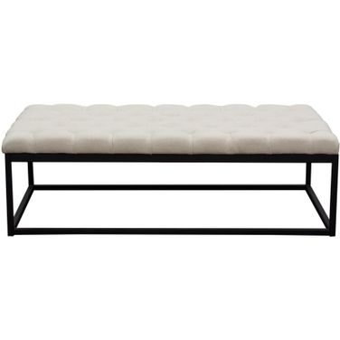 Diamond Sofa Mateo Desert Sand Fabric Large Tufted Bench