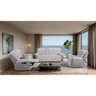 Dionysus Manual Reclining Living Room Set In Gray