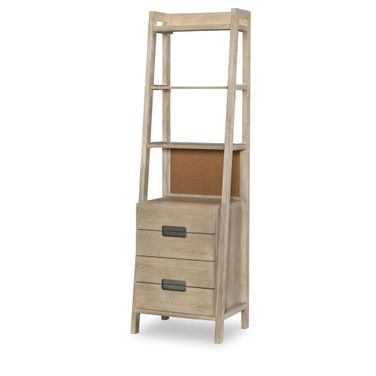 District 4 Drawer Bookcase In Weathered Oak