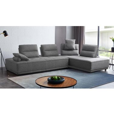 Divani Casa Glendale Modern Grey Fabric Modular Sectional Sofa