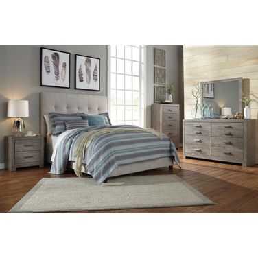 Dolante Upholstered Bedroom Set In Beige