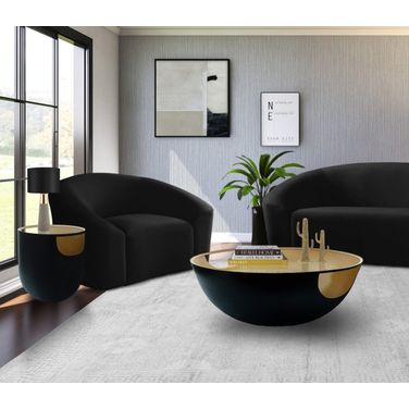 Doma Occasional Table Set In Black and Gold