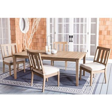 Dominica Outdoor Dining Set In Natural