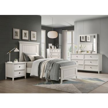 Donahue Youth Panel Bedroom Set In White