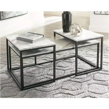 Donnesta White 3 Piece Occasional Table Set