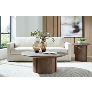Dontayne Occasional Table Set In Warm Brown