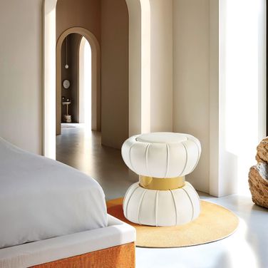 Dorothea Stool In White