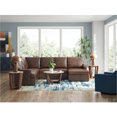 Dorracaster 3 Piece Sectional with Chaise In Coffee