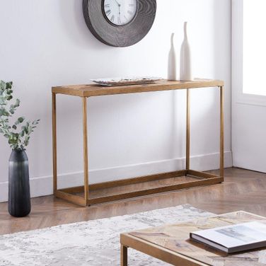 Dorville Reclaimed Wood Patchwork Console Table