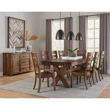 Dovetail 72 Inch Dining Room Set In Natural