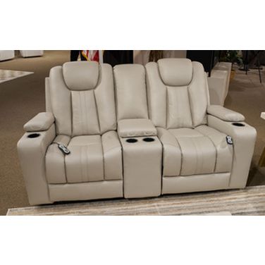 Downing Court Glider Reclining Loveseat with Console In Coin