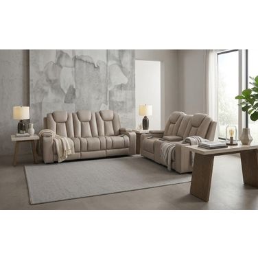 Downing Court Reclining Living Room Set In Coin