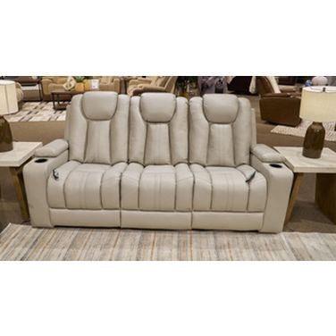 Downing Court Reclining Sofa with Drop Down Table In Coin