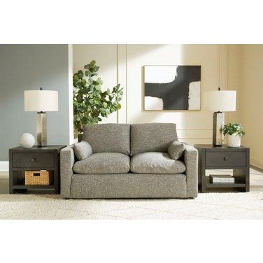 Dramatic Loveseat In Granite
