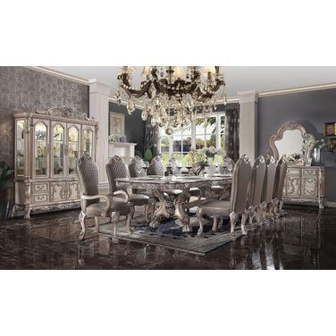 Dresden 108 Inch Rectangular Dining Room Set (Vintage Bone White)