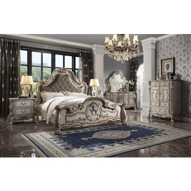 Dresden Panel Bedroom Set In Vintage Bone White