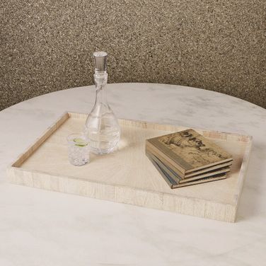 Driftwood Ottoman Tray In White