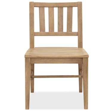 Driftwood Splatback Side Chair In Light Wood