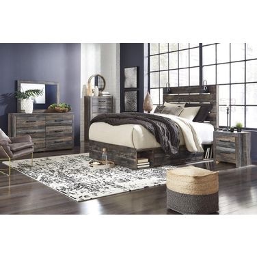 Drystan Multi Panel Bedroom Set with Side Storage