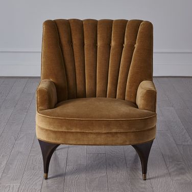 Duncan Chair In Toast Velvet