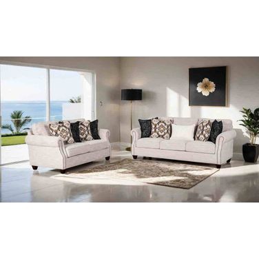 Earley Living Room Set In Light Gray