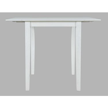 Eastern Tides Drop Leaf Counter Height Dining Table In Brushed White