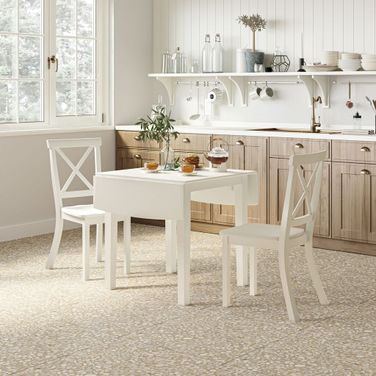 Eastern Tides 3 Piece Cross Back Dining Set In Brushed White