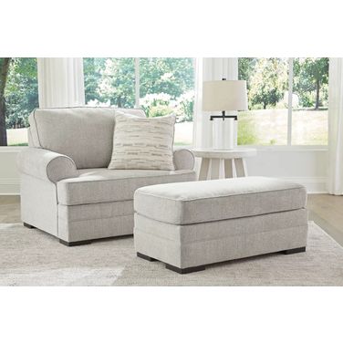 Eastonbridge Oversized Chair and Ottoman In Shadow