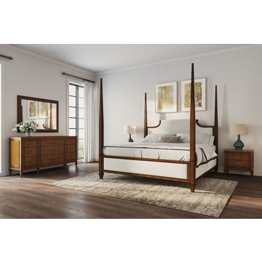 Eave Upholstered Bedroom Set In Hazelnut