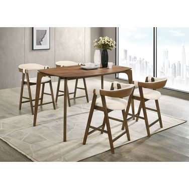 Ebikon 35 Inch Wide Counter Height Table In Walnut