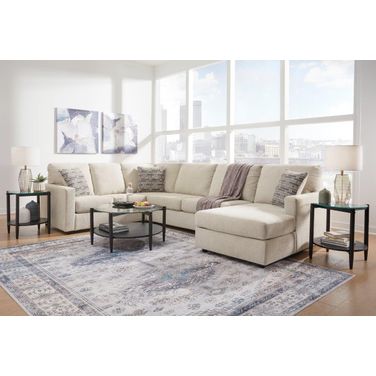 Edenfield 3-Piece RAF Corner Chaise Sectional In Linen