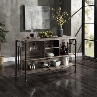 Edina Counter Height Table In Antique Oak