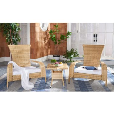 Edna 3 Piece Lounge Set In White