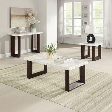 Edwyn Occasional Table Set In Espresso and Natural
