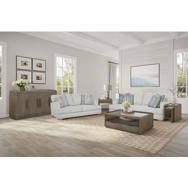 Elements Glass Top Occasional Table Set In Cocoa