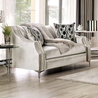 Elicia Loveseat In Silver