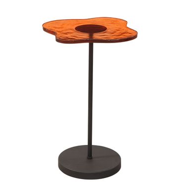 Elijah Accent Table In Red and Matte Black