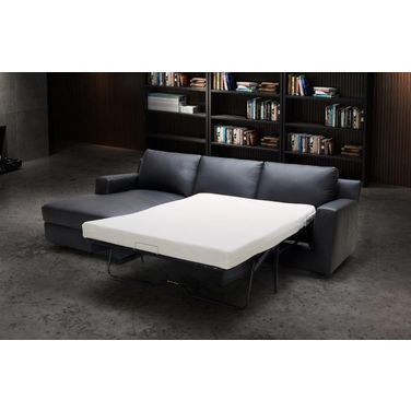 Elizabeth Black Leather LAF Sectional
