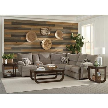 Elliott Pewter Power Reclining Console Lay Flat Sectional by Catnapper 1StopBedrooms