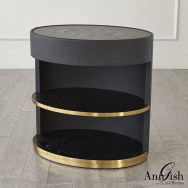 Ellipse Bedside Cabinet In Black