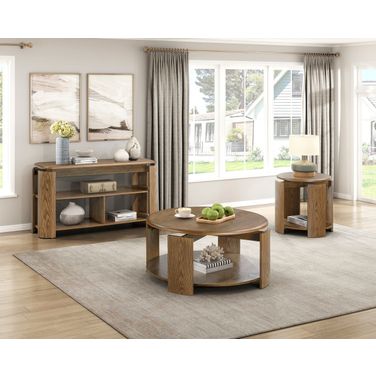 Ellis Occasional Table Set In Brown